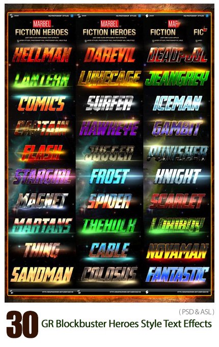 blockbuster.heroes.style.text.effects.bundle Blockbuster Heroes Style Text Effects Bundle
