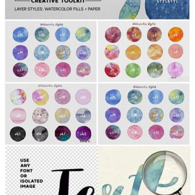 CreativeMarket Watercolor Layer Effects Photoshop