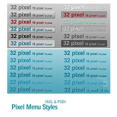 pixel menu styles