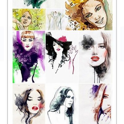 Watercolor Beautiful Woman