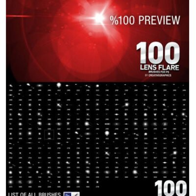 100 Lens Flare Brushes For Photoshop