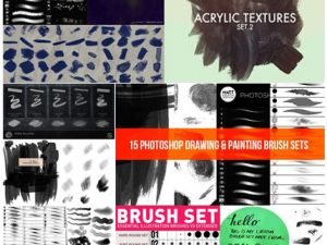 15 Drawing And Painting Brushes Sets For Photoshop