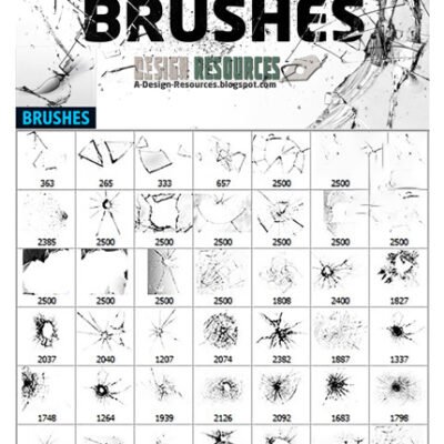 42 Shattered Glass Brushes For Photoshop