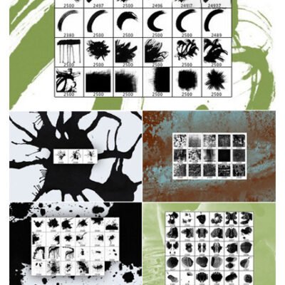 CM 100 Grunge Photoshop Brushes Bundle