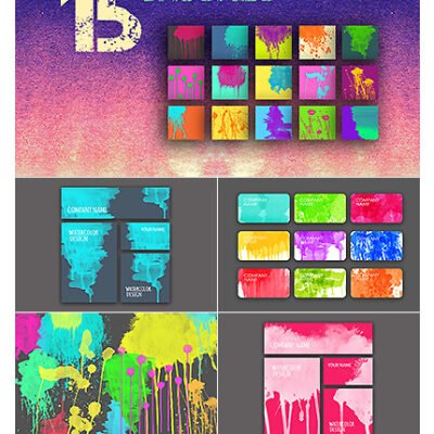 CM 15 Watercolor Brushes For Photoshop
