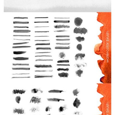 CM 80 Realistic Watercolor Brushes