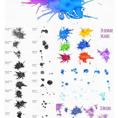 CM Watercolor Splash Brushes