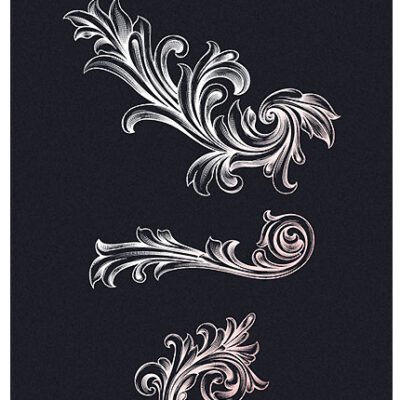 Designtnt Engraved Floral Photoshop Brushes