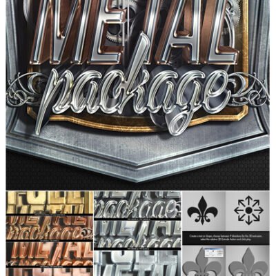 Full Metal Package 3D Photoshop Actions