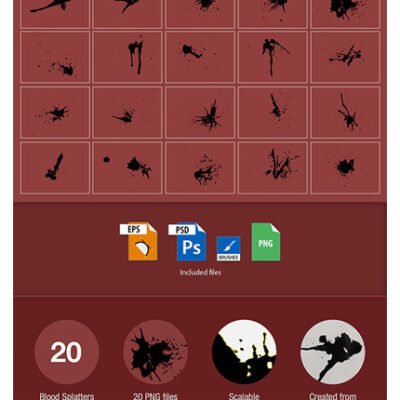 Graphicriver Halloween Collection Blood Splatters