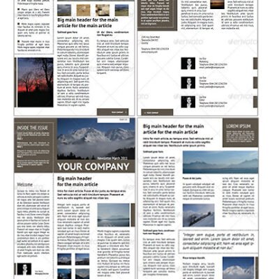 GraphicRiver Newsletter Template 4 Pages