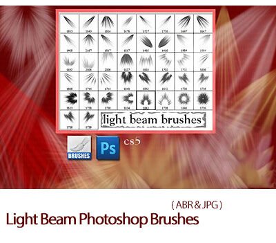 Light Beam Photoshop Brushes