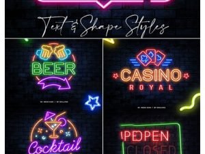 Neon Sign Photoshop Styles