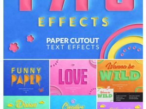 paper cut out text effect