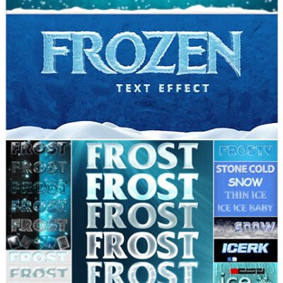 Winter Text.Styles Collection For Photoshop
