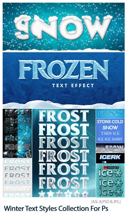 winter.text.styles.collection.for.photoshop Winter Text.Styles Collection For Photoshop