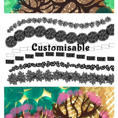 CreativeMarket Landscape Sketch Design Plan Brush