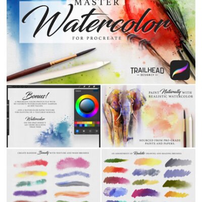 CreativeMarket Master Watercolor Procreate Brushes