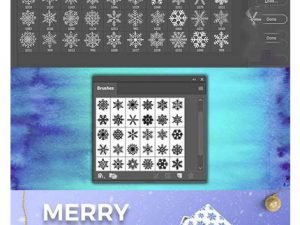 CreativeMarket Snowy Watercolor Set