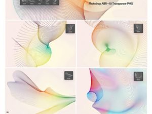 Flowing Network Waves Photoshop Brushes