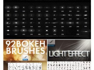 Lens Flare Light Effects And Bokeh 284 Different Photoshop Brushes