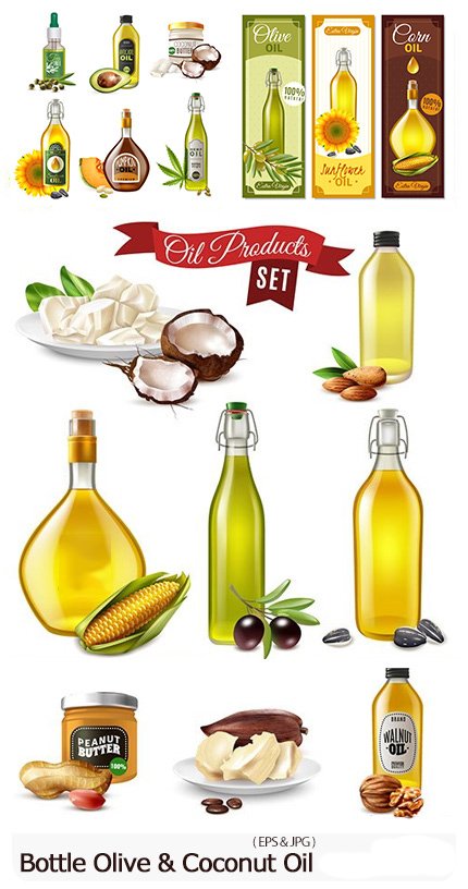 bottle.olive.almond.and.coconut.oil.for.proper.nutrition Bottle Olive Almond And Coconut Oil For Proper Nutrition