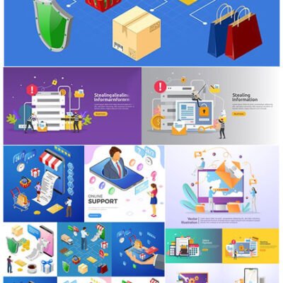 Business And Online Shopping And Technology Marketing