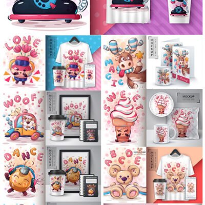 Design 3D T-Shirts With Mult Funny Characters