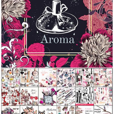 Fashion Vector Illustration With Perfume