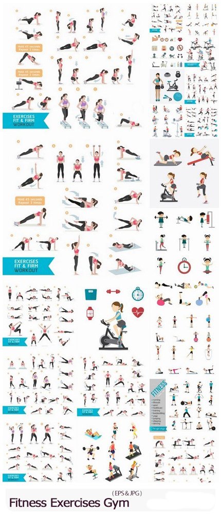 fitness.exercises.gym.training.exercise.machine.vector Fitness Exercises Gym Training Exercise Machine Vector