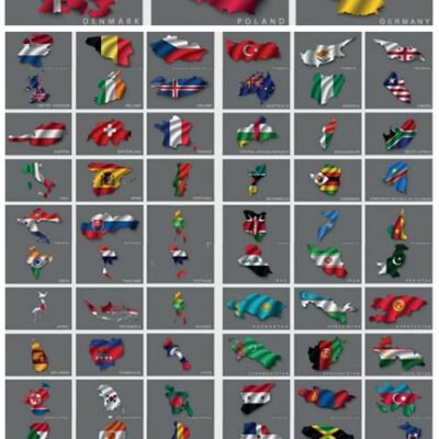 Flags In The Form Of States With Shadows