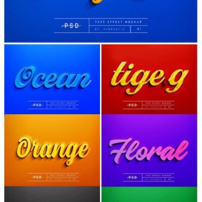 GraphicRiver Bright 3D Text Effect Mockup