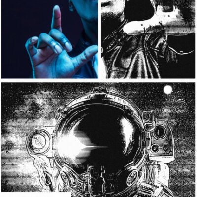 Image Vintage Comic Effect Mockup