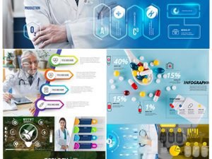 Medicine And Ecology Infographics Elements Collection