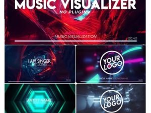 Music Visualizer Tunnel With Audio Spectrum