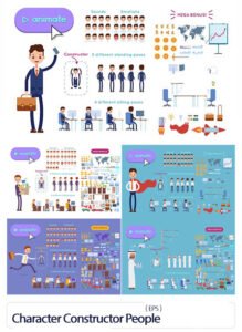 Vector Set Of Character Constructor People | visualstorms