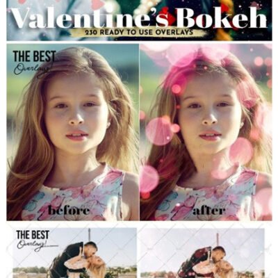 230 Valentines Bokeh Digital Overlays