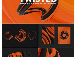 Abstract 3D Rendering Of Twisted Shapes