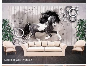 Animals And Lilies Background Wall Decors 3D Models Templates