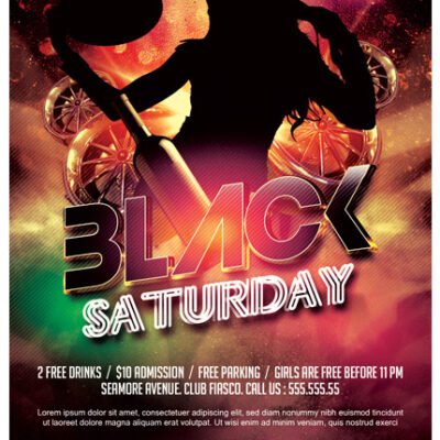 Black Saturday Flyer Template