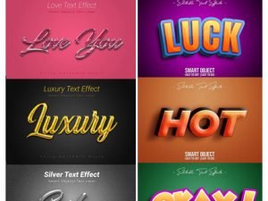 Editable Elegant 3D Text Effect Styles Premium