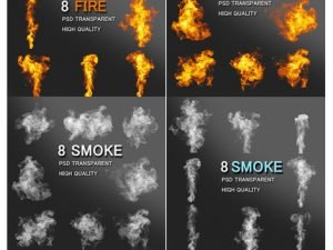 Smoke And Fire Elements Transparent Background