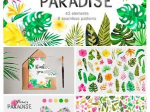 Vector Flower Paradise Set