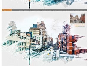 Watercolor Photo Template