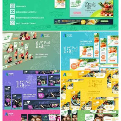 150 Web Ad Banners Organic