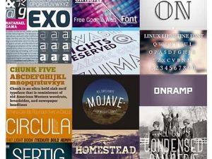 39 Flat Fonts Collection