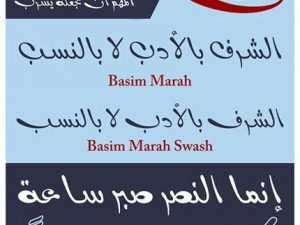 Basim Marah Arabic Free Style Calligraphy Fonts