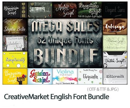 creativemarket.english.font.bundle CreativeMarket English Font Bundle