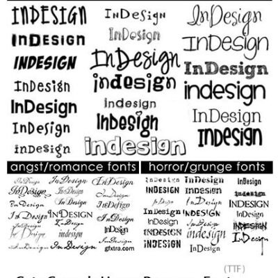 Cute Comedy Horror Grunge And Angst Romance Fonts