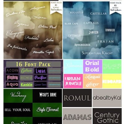 Mega 384 Fonts Pack
